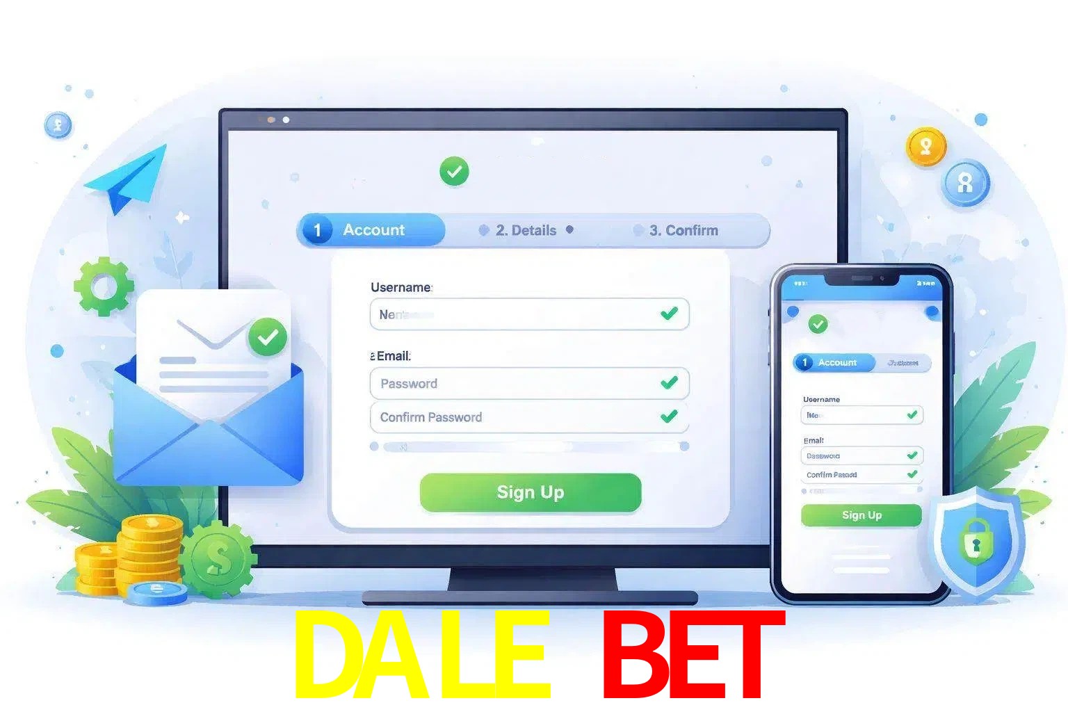 Registro de nuevo usuario y configuración de cuenta DALE BET